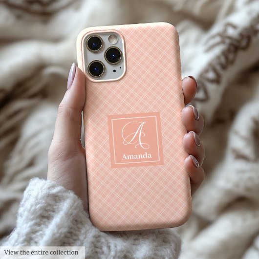 おしゃれなパステルコーラルiPhoneケース トレンディなカスタムデザイン Case-Mate iPhoneケース