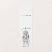 おしゃれなパステルヘアスタイリストの編み込みヘアスタイルの花 名刺 (外部フラット)