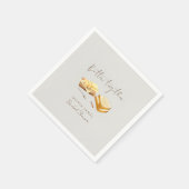 おしゃれなパンとバターの結婚前お披露目パーティー スタンダードカクテルナプキン (角)