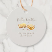 おしゃれなパンとバターの結婚前お披露目パーティー フェイバータグ (正面)