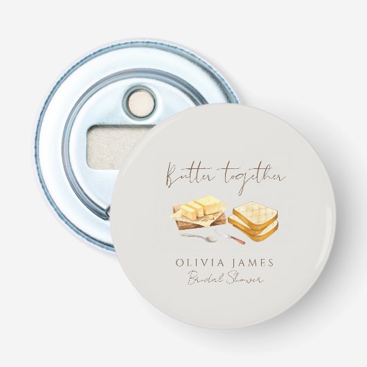 おしゃれなパンとバターの結婚前お披露目パーティー 栓抜き (正面)