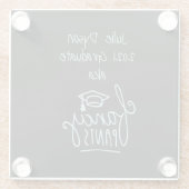 おしゃれなパンツ 面白い 卒業カスタム ガラスコースター (裏面)