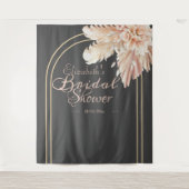 おしゃれなパンパス草の水彩画 ブライダルシャワーの装飾 タペストリー (正面)