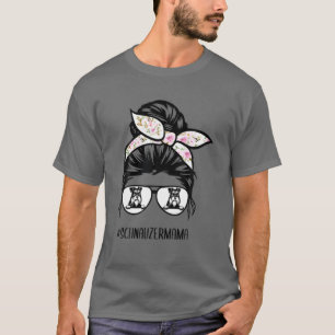 おしゃれなパン・ヘアグラス・ミニチュア・シュナウザー・ママ・モット Tシャツ