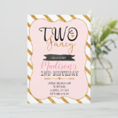 おしゃれなパーティーの招待状2枚 招待状 (スタンド正面)