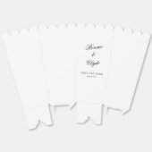 おしゃれなパーティーイベント用ホワイトポップコーンファボリーボックス フェイバーボックス (見開き)