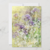 おしゃれなパープルの花柄 招待状 (裏面)