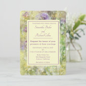 おしゃれなパープルフラワーウェディング 招待状 (スタンド正面)