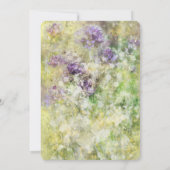 おしゃれなパープルフラワーウェディング 招待状 (裏面)