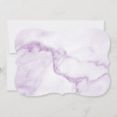 おしゃれなパープルマーブルベイビーシャワー招待状 招待状 (裏面)