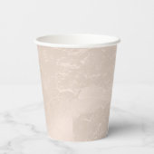 おしゃれなパール グラマラス アイボリー ブラッシュ ウェディング   紙コップ (裏面)