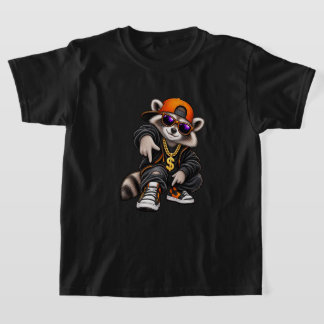 おしゃれなヒップホップ・アライグマ・ストリートウェア・パロディグッズ Tシャツ