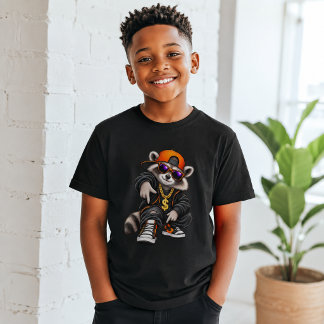 おしゃれなヒップホップ・アライグマ・ストリートウェア・パロディグッズ Tシャツ