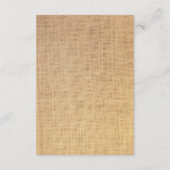 おしゃれなヒトデのレースと麻のウェディングビンゴカード (裏面)