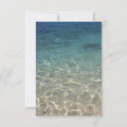 おしゃれなヒトデ & メイソンジャー ブルービーチ ウェディング 招待状 (裏面)