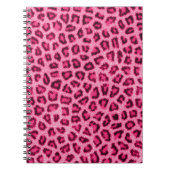 おしゃれなヒョウの毛がフワフワした毛の効果 ノートブック (正面)