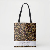 おしゃれなヒョウ柄のプリントをした独身最後の女友達とのパーティー用品 トートバッグ (正面)