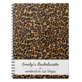 おしゃれなヒョウ柄のプリントをフィーチャーした独身最後の女友達とのパーティーグッズ ノートブック (正面)