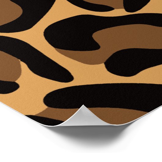 おしゃれなヒョウ柄のプリントを施した独身最後の女友達とのパーティー用品 ポスター (角)