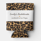 おしゃれなヒョウ柄のプリントを施した独身最後の女友達とのパーティー用品 缶クーラー (正面)