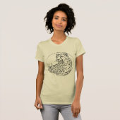 おしゃれなヒョウ柄 – 大胆でスタイリッシュな日常着 Tシャツ (正面フル)