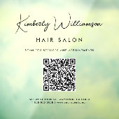 おしゃれなビジネス名 シグネチャースクリプト QRコード ウィンドウサイン (シート3)