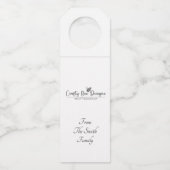 おしゃれなビジネス向けハッピースカンクスギン ボトルネックタグ (裏面)