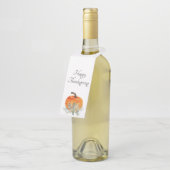 おしゃれなビジネス向け感謝祭のご挨拶 ボトルネックタグ (アングル)