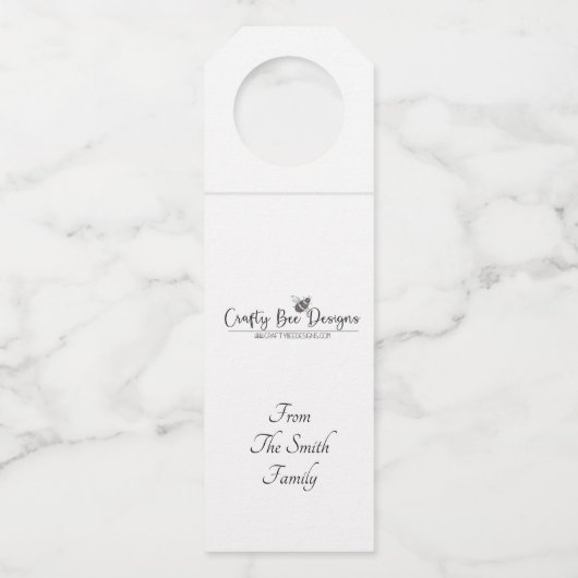 おしゃれなビジネス向け感謝祭のご挨拶 ボトルネックタグ (裏面)