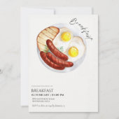 おしゃれなビジネス朝食ミーティング 招待状 (正面)