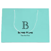 おしゃれなビジネス カスタム モノグラム ミニマル ラージペーパーバッグ (正面)