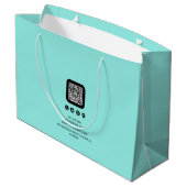 おしゃれなビジネス カスタム モノグラム ミニマル ラージペーパーバッグ (裏面アングル)