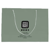 おしゃれなビジネス カスタム モノグラム ミニマル ラージペーパーバッグ (裏面)