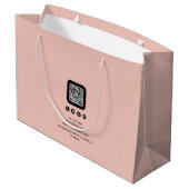 おしゃれなビジネス カスタム モノグラム ミニマル ラージペーパーバッグ (裏面アングル)