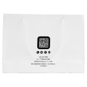 おしゃれなビジネス カスタム モノグラム ミニマル ラージペーパーバッグ (裏面)