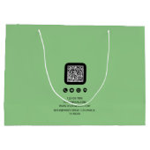 おしゃれなビジネス カスタム モノグラム ミニマル ラージペーパーバッグ (裏面)