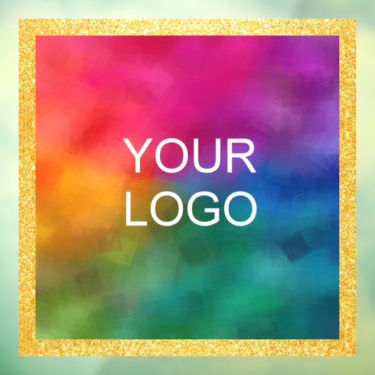 おしゃれなビジネス ロゴ テンプレート ゴールド グリッター仕様 ウィンドウサイン (シート3)