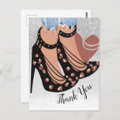 おしゃれなビューティーファッショニスタブロガー キラキラ 課題 ポストカード (正面/裏面)