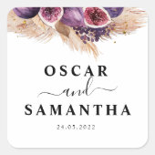 おしゃれなビューティー パープルイチジク&パンパス スクエアシール (正面)