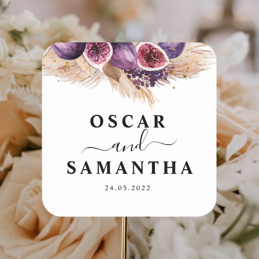 おしゃれなビューティー パープルイチジク&パンパス スクエアシール