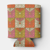 おしゃれなビンテージオレンジ花柄 ブライダルシャワー カスタム 缶クーラー (裏面)