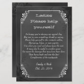 おしゃれなビンテージ黒板風結婚式バスケット看板 (正面/裏面)