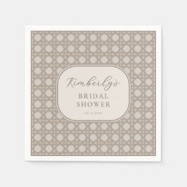 おしゃれなビンテージ ラタン カンベ 結婚前パーティ スタンダードカクテルナプキン