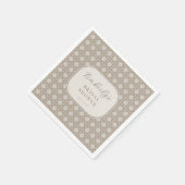 おしゃれなビンテージ ラタン カンベ 結婚前パーティ スタンダードカクテルナプキン (角)