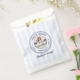 おしゃれなビーチ・バチェラー・パーティー Preppy Coastal Tinis & Bikini フェイバーバッグ