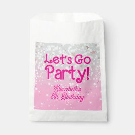 おしゃれなピンクでLet's Party 誕生日 フェイバーバッグ