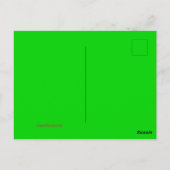 おしゃれなピンクとグリーンのハッピー・バースデー・ソング ポストカード (裏面)