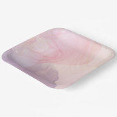 おしゃれなピンクとゴールドのスクエアペーパープレート ペーパープレート (傾斜あり)