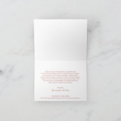 おしゃれなピンクとゴールドの大理石 モダン サンキューカード (内部)