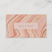 おしゃれなピンクとゴールドの大理石 モダン 紹介カード (正面)